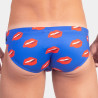 Barcode Berlin Slip de bain KISS Bleu